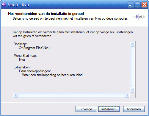 Nvu installatie 2